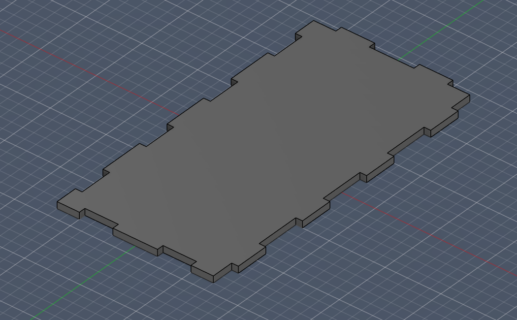 Extrude to the thickness of your material just so you can get a visual cue of what you're making - the laser cutter won't work in 3 dimensions